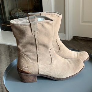 UGG Beige Suede Boots